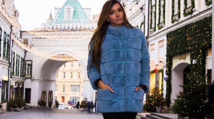 Blue mink coat