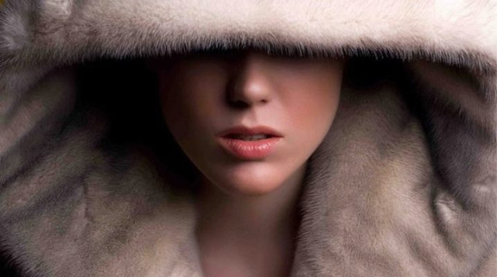 Mink coat with a hood