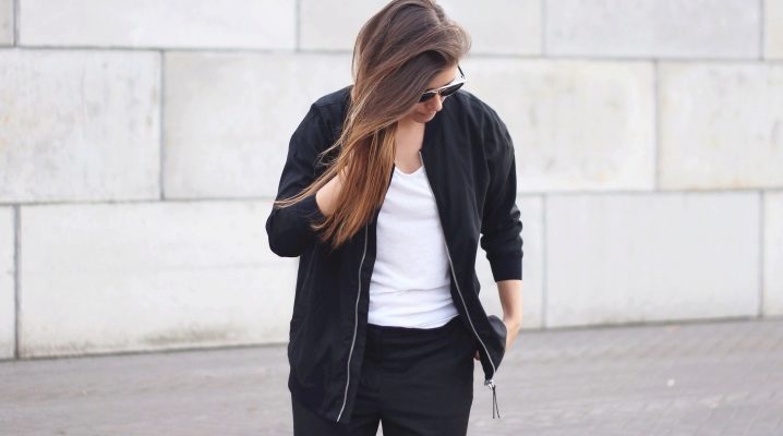 What can I wear with a black bomber jacket?