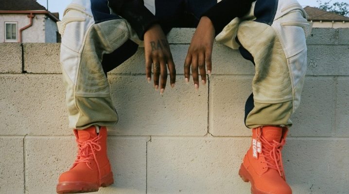 Orange shoes