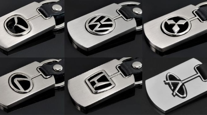 Keychain with a logo for car keys