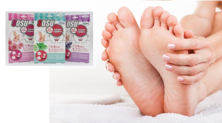 Exfoliating socks for a pedicure