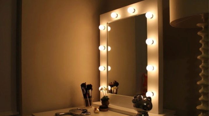 Illuminated makeup mirror: how to do it yourself