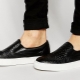 Leather slip-on sneakers for fashionistas and fashionistas