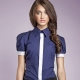 Camisa azul de las mujeres