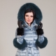 Beautiful women's down jackets with natural fur