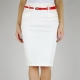 What can I wear with a white pencil skirt?