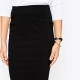 Pencil skirt with a high waist