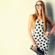 A polka dot dress is a classic thing.