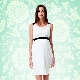 Stylish white dress for pregnant women