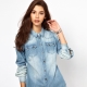 Camisa jeans feminina de 2019