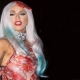 Lady Gaga in a dress of meat