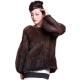 Fashionable knitted mink coat