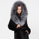 Mink coat with silver fox