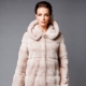 Light mink fur coat