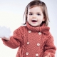 Knitted coat for girls