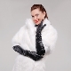 White rabbit fur coat