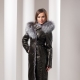 Sheepskin coat with silver fox