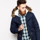 Men's long parka