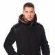 Men's sheepskin coat with hood