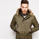 Parka de hombre con piel