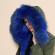 Parka de pele azul