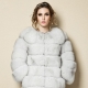 Stylish fur coat from fox fur