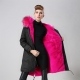 Women's parka with bright fur