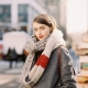 How beautiful to tie a scarf on a coat - fashionable ways