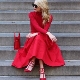 Red high heel shoes