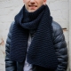 Knitted men's scarf