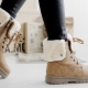 Botas de inverno de couro das mulheres