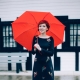 Red umbrella for romantics