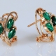 Earrings with malachite