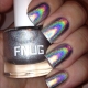 Holographic nail polish