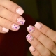 Manicure with confetti