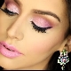 Makeup with pink shadows