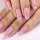 Pink nail polish manicure