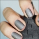 Manicure with gray varnish