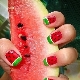 Watermelon manicure