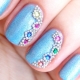 Manicure with beads