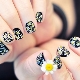 Manicure dengan daisies