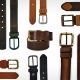 Men's leather belts