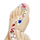 Pedicure with rhinestones